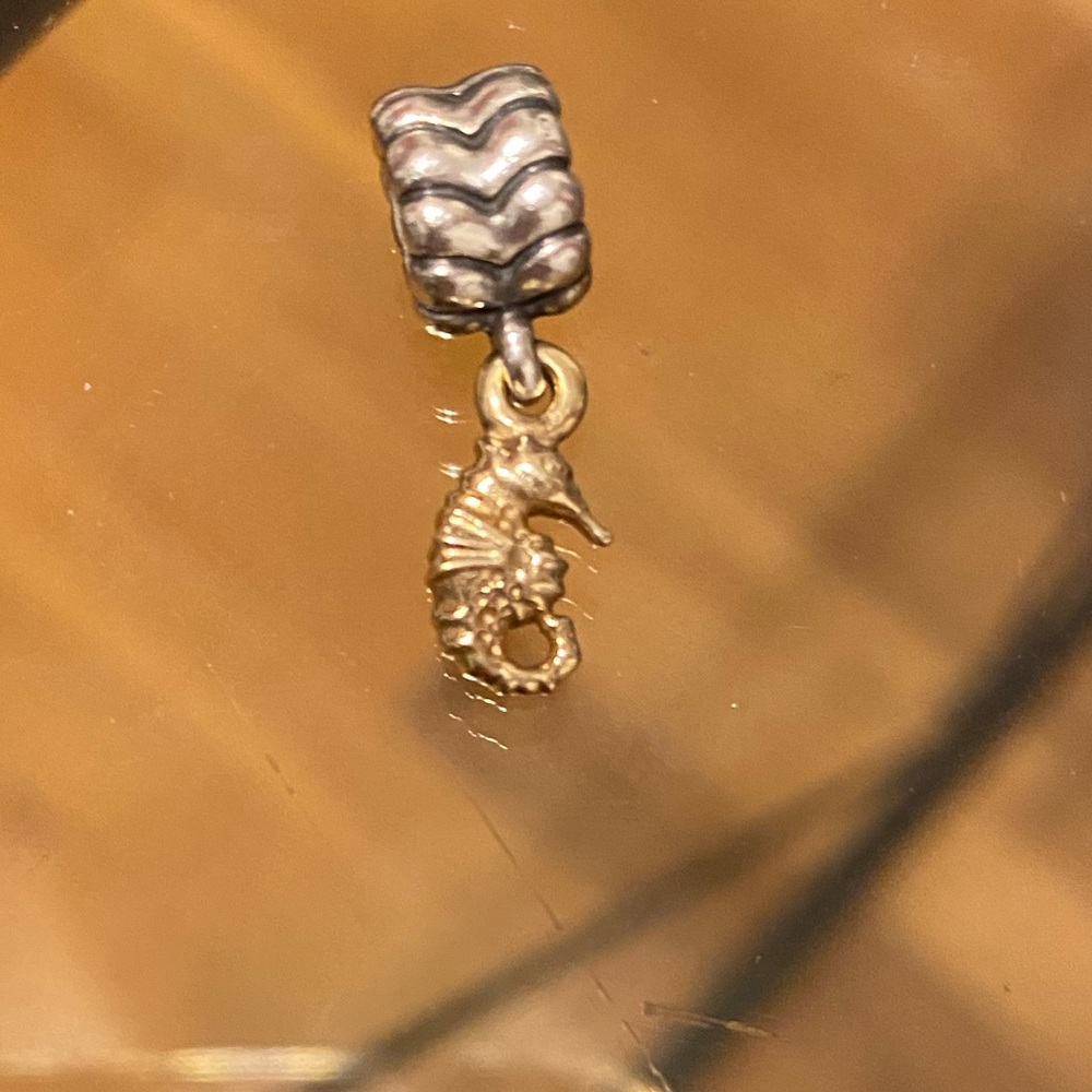 Authentic Retired Pandora Seahorse Charm